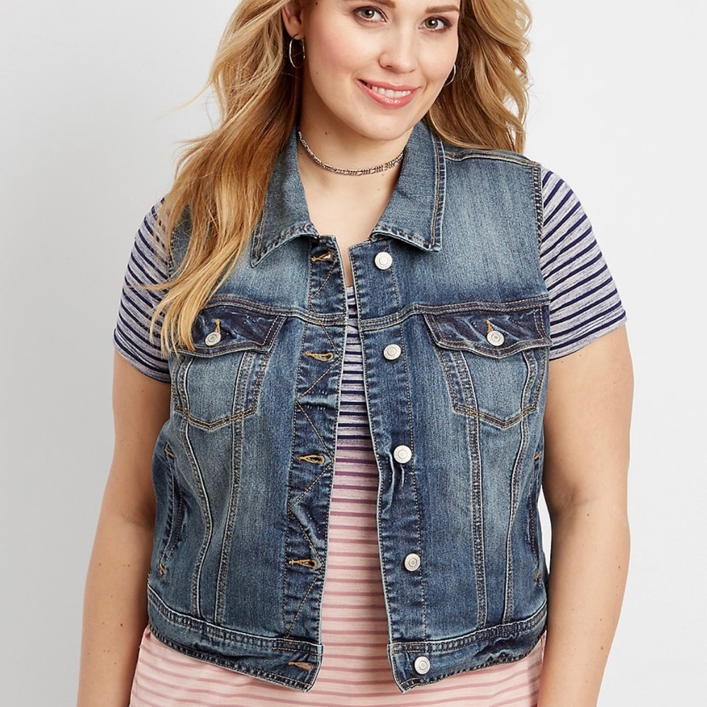 Maurices Plus Size Denim Vest